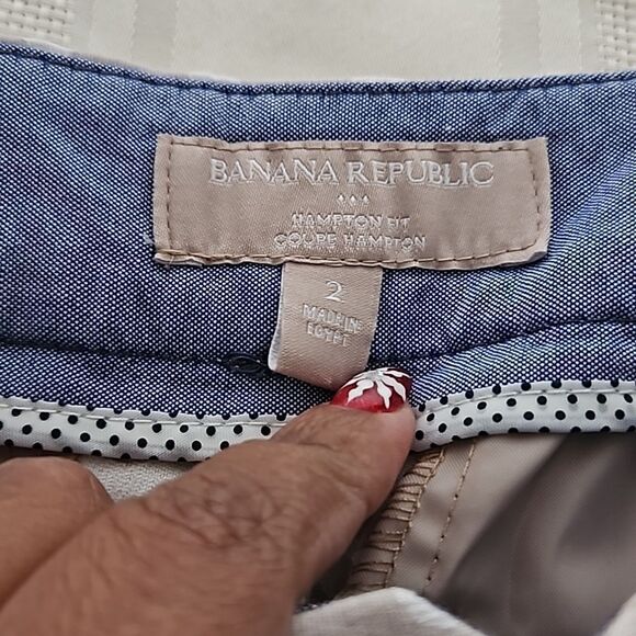 Banana Republic Women's Jacquard Polka Dot Ankle Pants Cream & White Size 2 - Picture 6 of 16